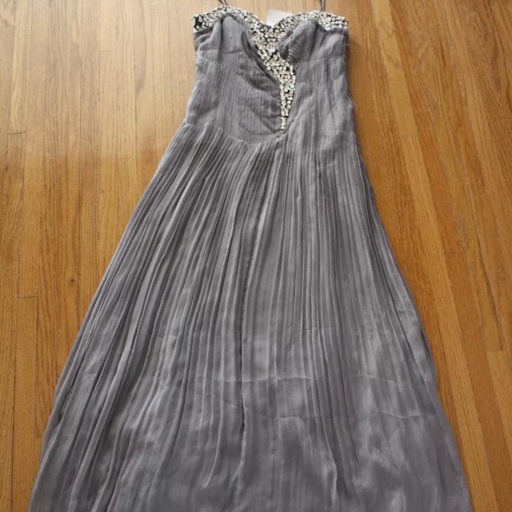 Alberta Ferretti Grey silk gown